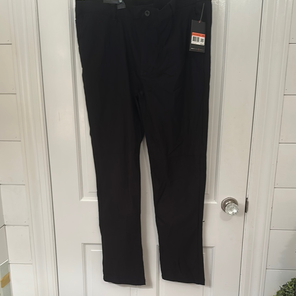 Galaxy‎ by Harvic Black Super Stretch Chino Pants size 36x30 NWT